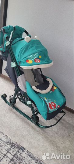 Детские санки коляска ника