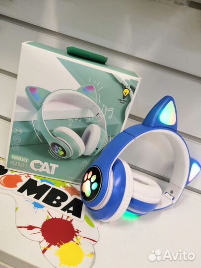 Светящиеся наушники с ушками