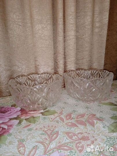 Вазы хрустальные салатницы, конфетницы