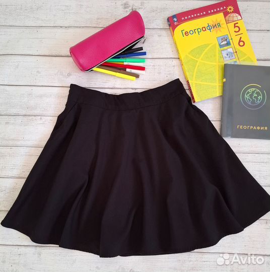 Юбка школьная черная Modis для девочки 158