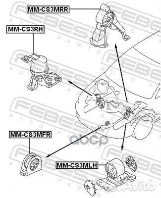 Опора двигателя mitsubishi lancer 00-09/outland