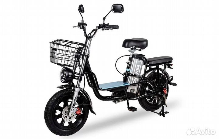 Электровелосипед monster black (чёрный) колхозник