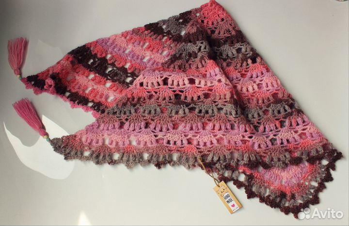 Бактус, шарф, платок женский новый (Розовые мечты)