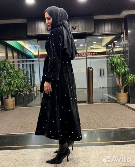 Роскошное бархатное длинное платье