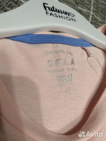 Джемпер/кофта новый sela д/дев 12лет,р.152 розовый