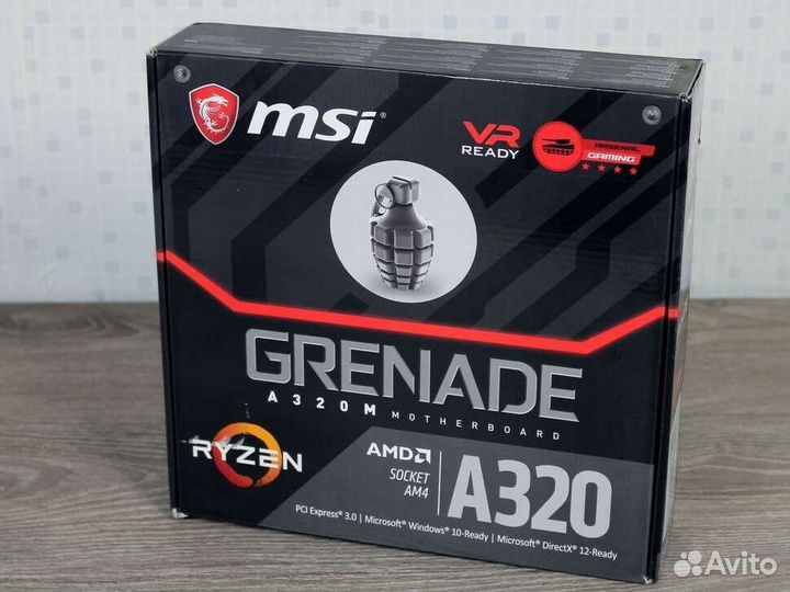 Материнская плата msi A320+ Проц AMD Ryzen 5 2400g