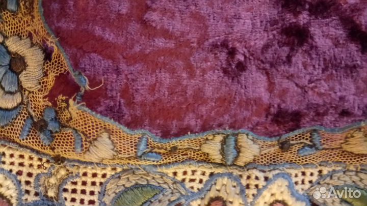 Кружево цветное воротник до 1917г редкость