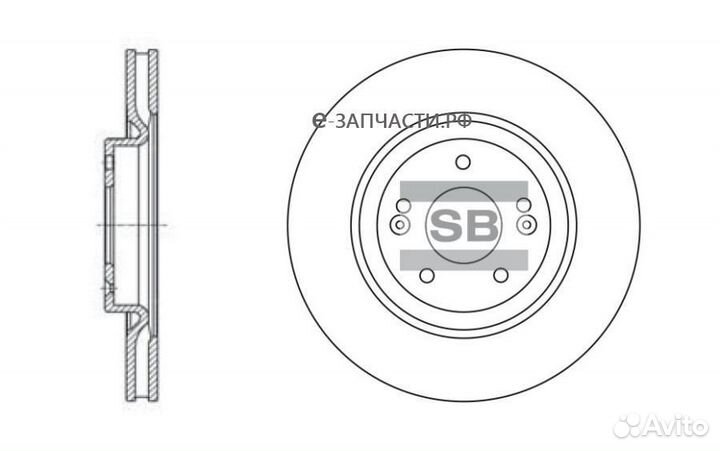 Sangsin brake SD1070 Торм.диск пер