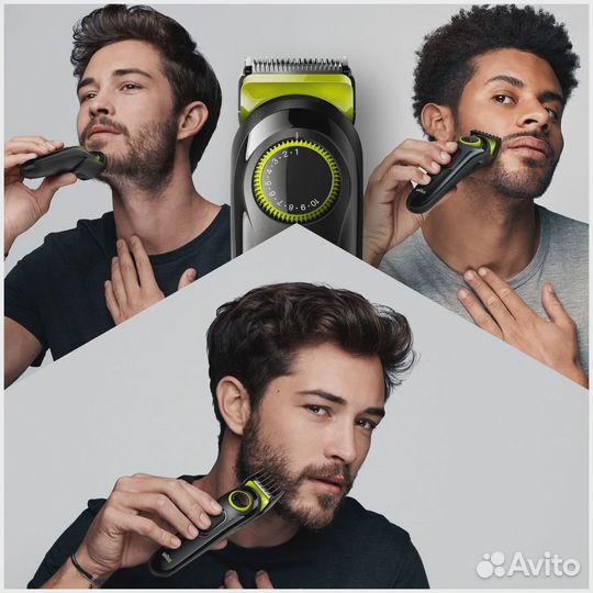 Триммер Braun BT 3221, черный/зеленый