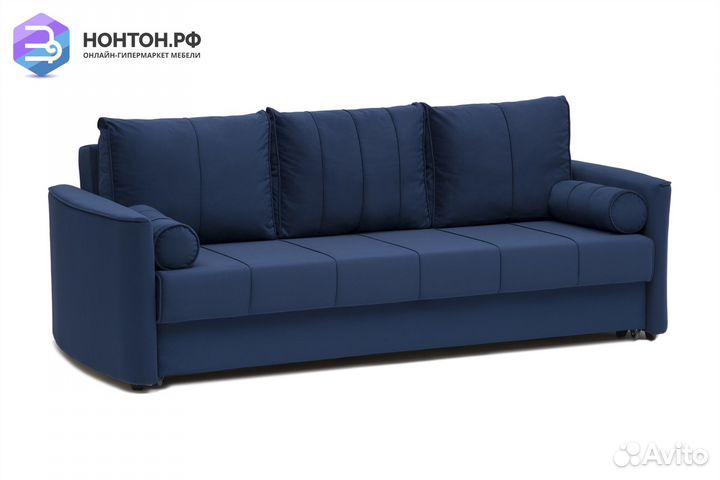 Диван еврокнижка Колибри 3-х местный темно-синий