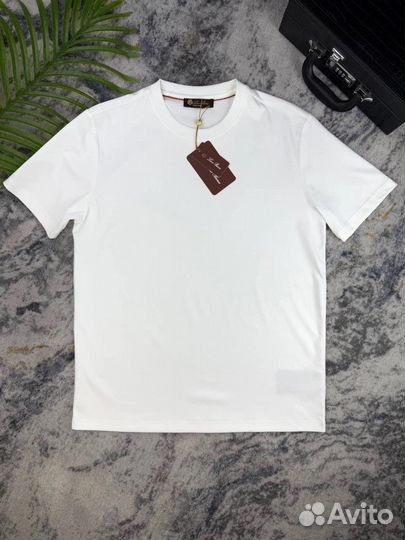 Белая базовая футболка Loro Piana