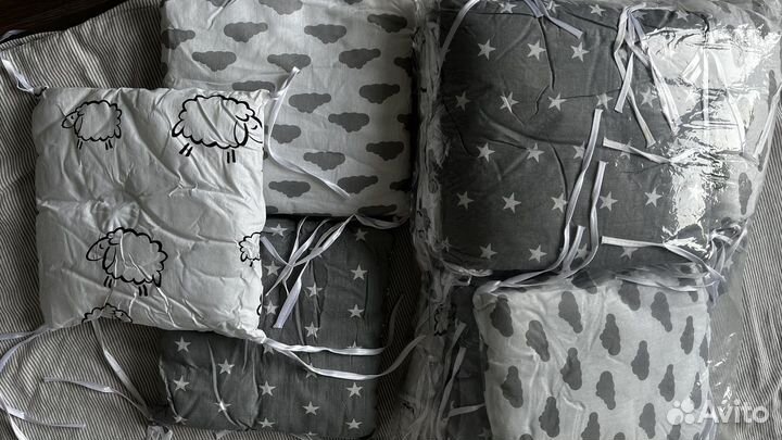 Детские бортики доя кроватки (подушки)