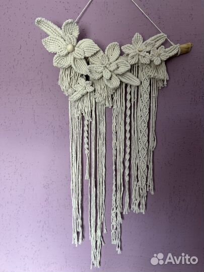 Макраме панно цветы