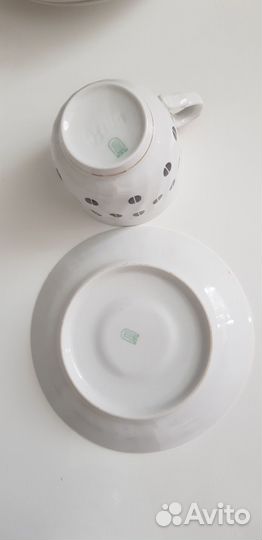 Кофейный сервиз (Рижский фарфоровый завод, RPR)