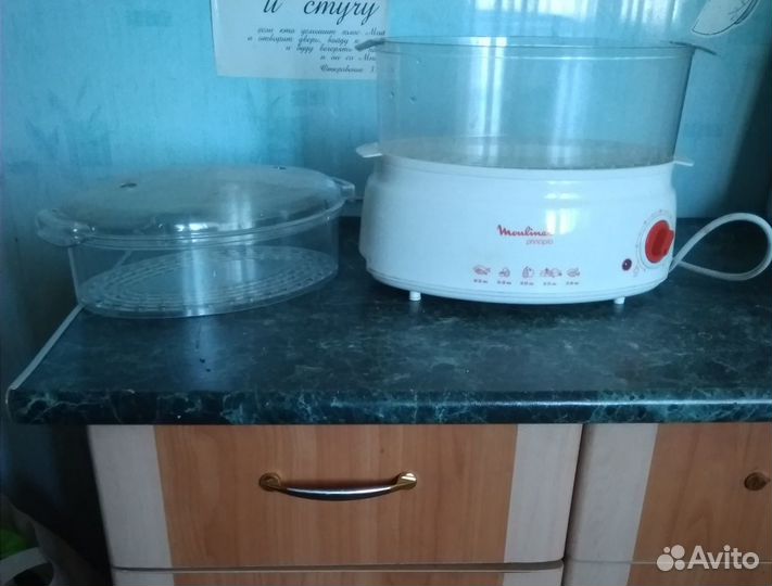 Пароварка Moulinex principio и чайник с