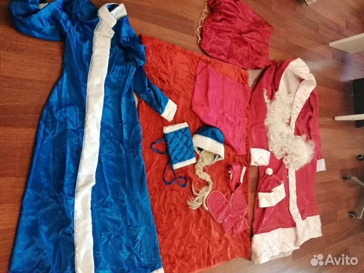 Костюм деда мороза и снегурочки бу