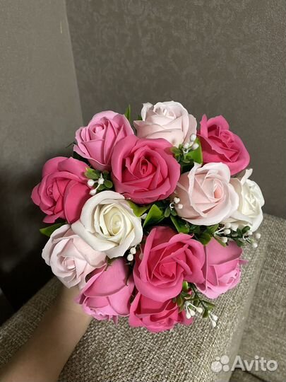 Букет из мыльных роз
