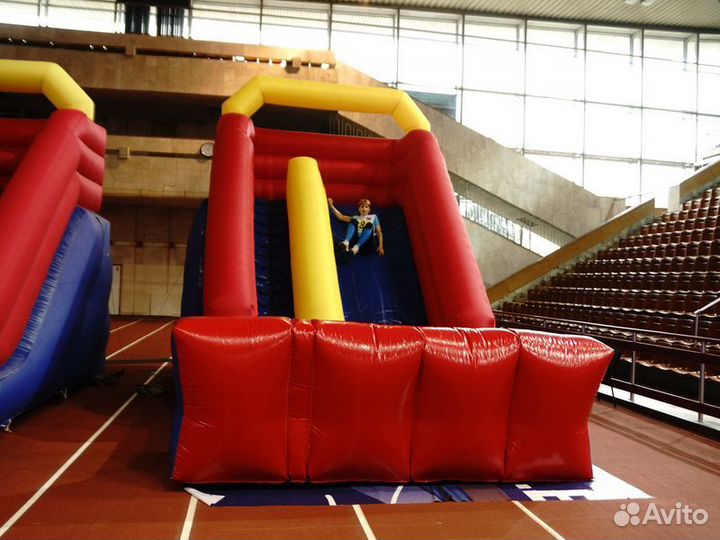 Аренда батута с горкой