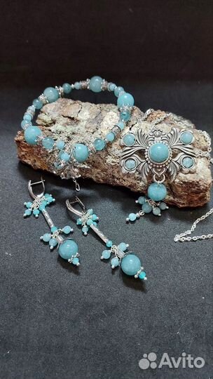 Комплект с амазонитом