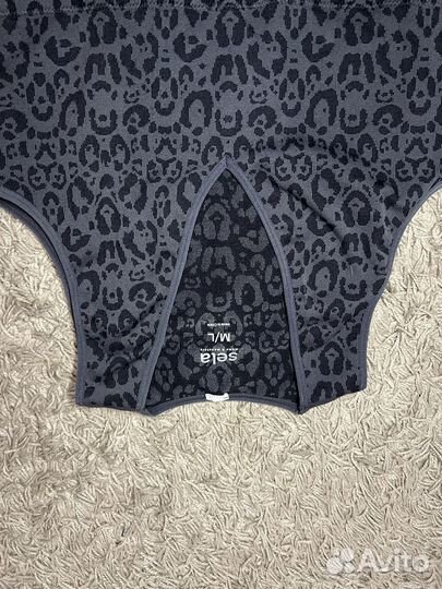 Леопардовый спортивный костюм легинс и топ Sela