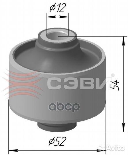 Шарнир переднего рычага задний для а/м hyundai