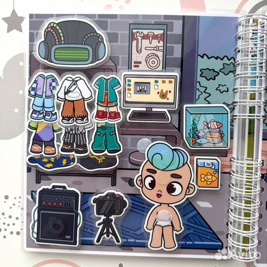 Аватар, домик, альбом, книга, липучки, подарок