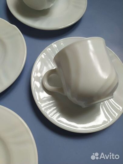Кофейный сервиз чашки 5 блюдца 6