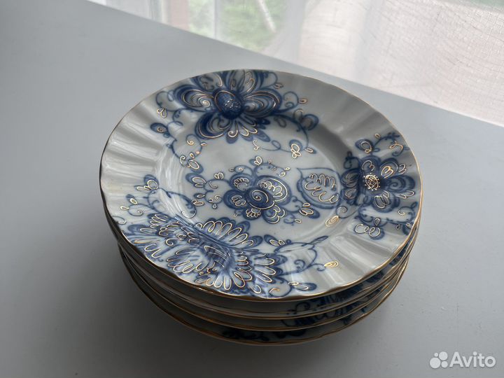 Тарелки гжель СССР на стену и столовые