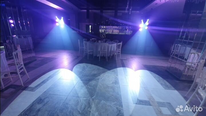 Профессиональная светомузыка, тяжелый дым, диджей