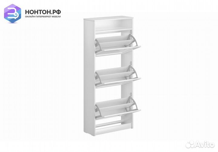 Тумба для обуви Сириус 3 ячейки белая