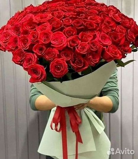 Розы высокие Доставка цветов