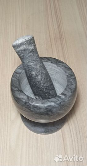 Ступка с пестиком мраморная
