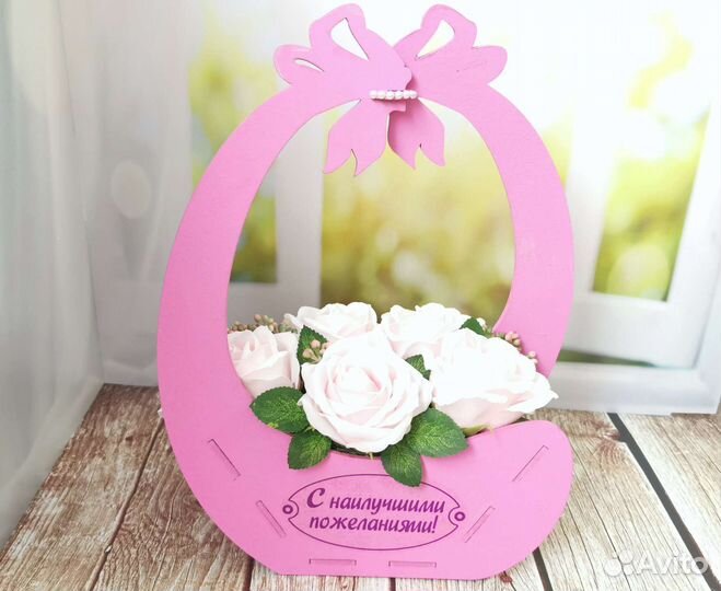 Подарок, мыльные букеты, мыльные цветы