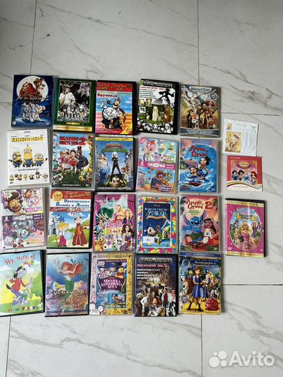 Dvd диски с мультфильмами вся стопка