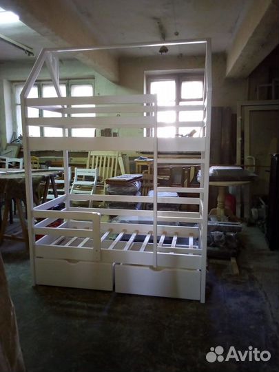 Кровать Двухъярусная Домик