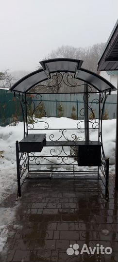 Мангал с печью под казан