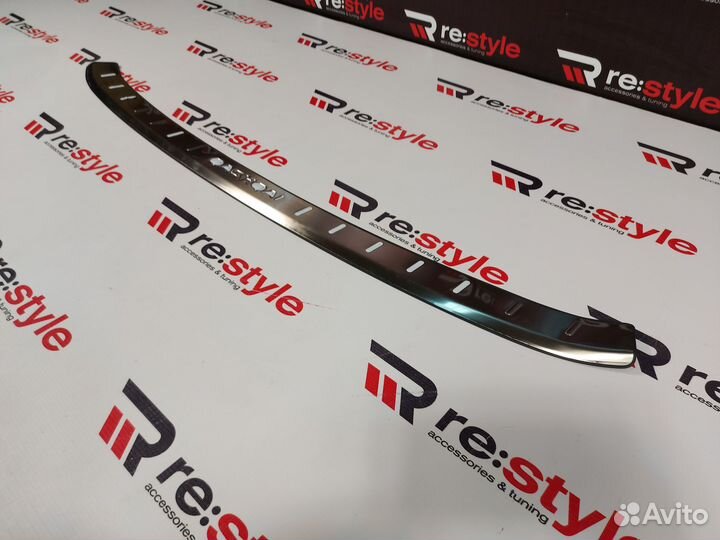 Накладка заднего бампера Nissan Qashqai алюминии