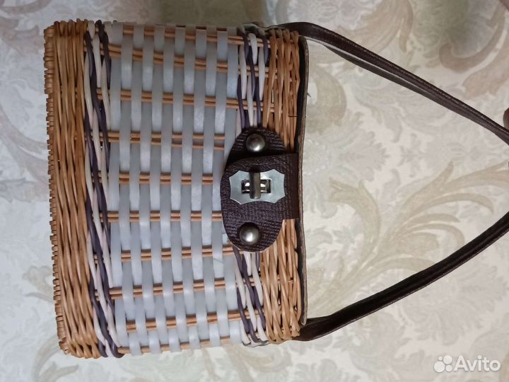 Сумка корзинка плетеная СССР