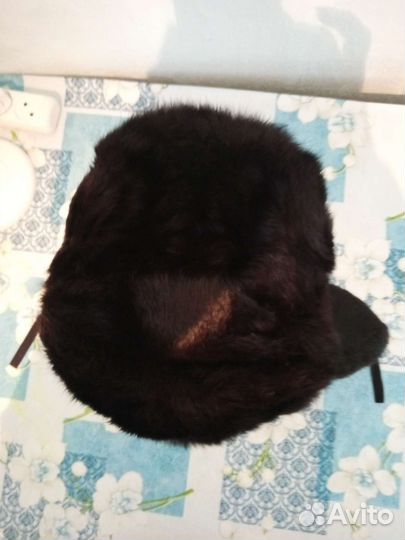 Мужская шапка кроличья с ушами