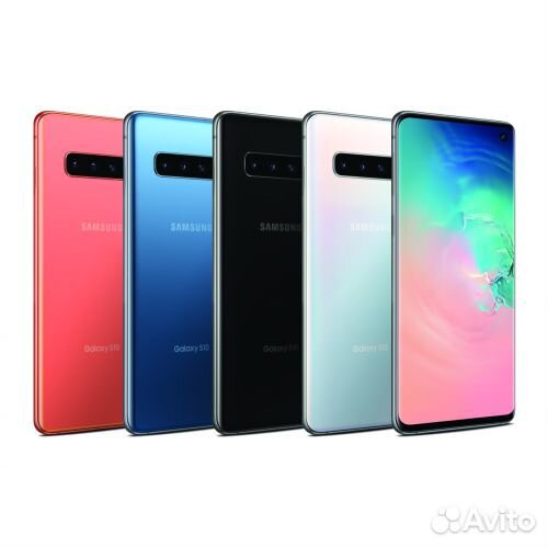 Крышка Samsung S10 синяя