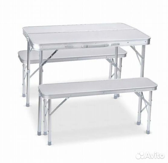 Складной стол с двумя скамейками CH007