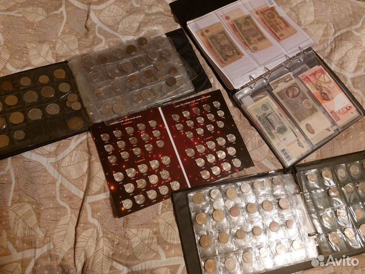 Коллекция монет и купюр. читайте описание