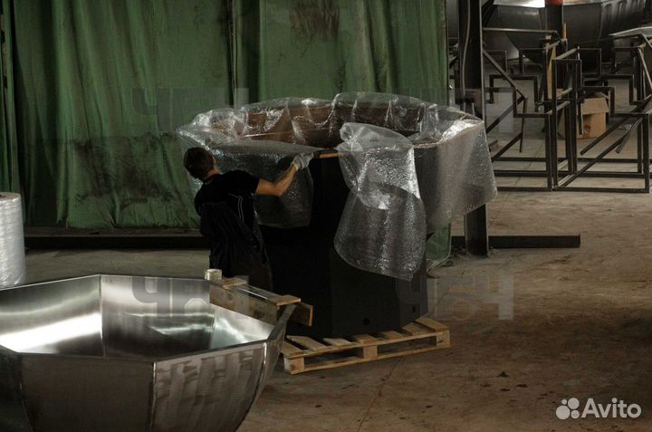 Банный чан на дровах. Купель