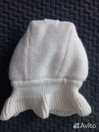 Шапка шлем для новорожденных зимняя 38-40