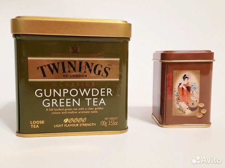 Жестяные банки из-под чая