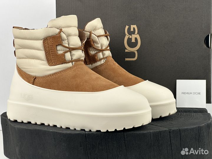 UGG Classic Mini Lace Up Chestnut Whitecap