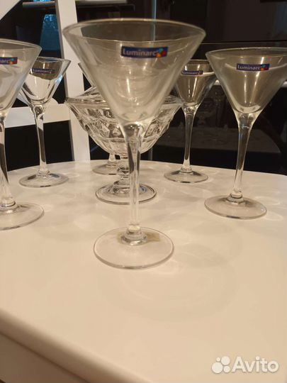 Бокалы под Martini 6шт и конфетница