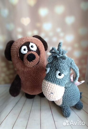 Мягкая игрушка (винни-пух, ослик, жираф) новые