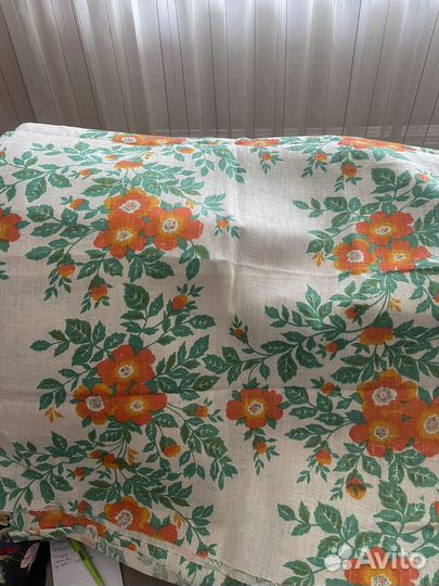 Отрез ткани(лён) +махровая ткань