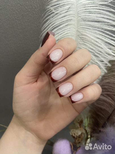 Маникюр, покрытие гель лаком, укрепление гелем